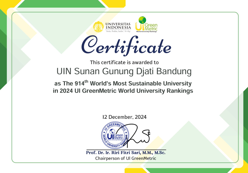 Sertifikat Green Metric 2024